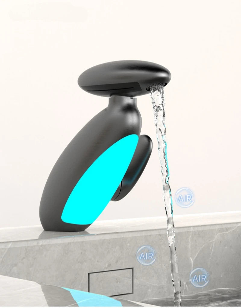 Modern Basin Faucet with Four Water Flow Options, Hot and Cold Water Mixer, Bathroom Sink Tap Faucet