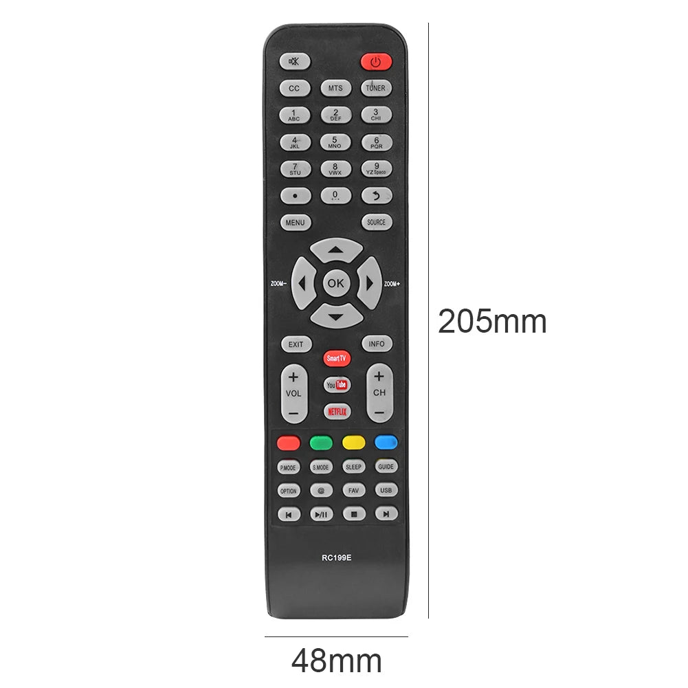 Plastic Television Remote Control Replacement Parts Smart Television Remote Control Accessories for TCL/HYUNDAI/EKT/HKPro/VISIVO
