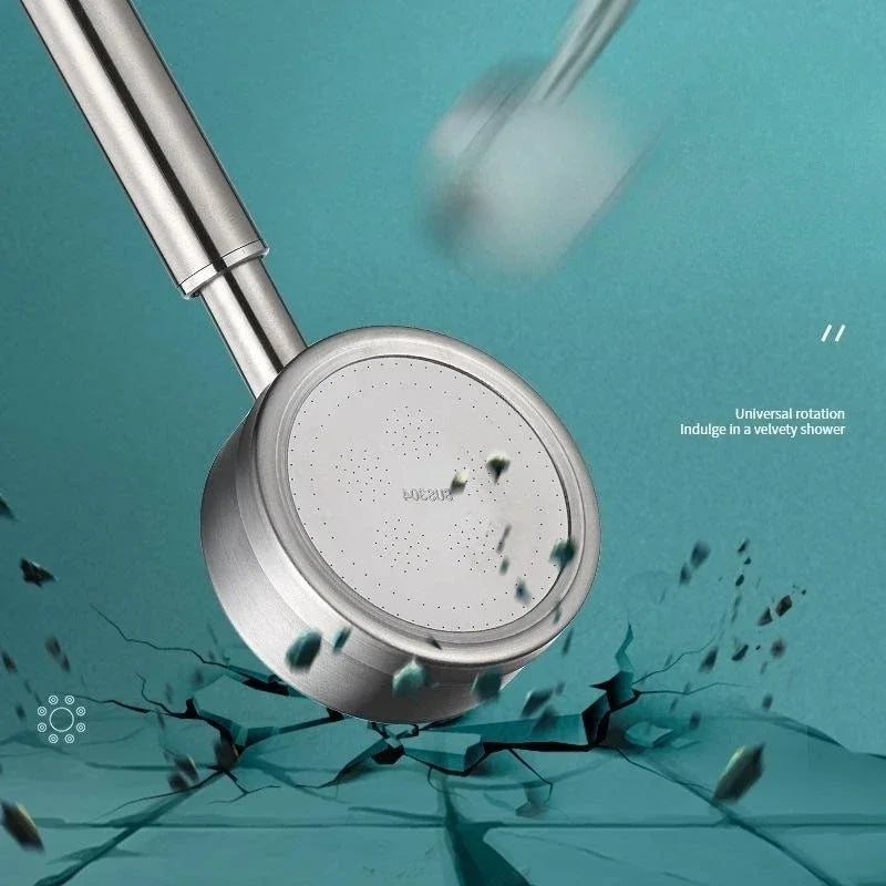304 Stainless Steel Shower Head Pressurized High Pressure Detachable Bathroom Showerhead for Home Spa Easy Install Accessories