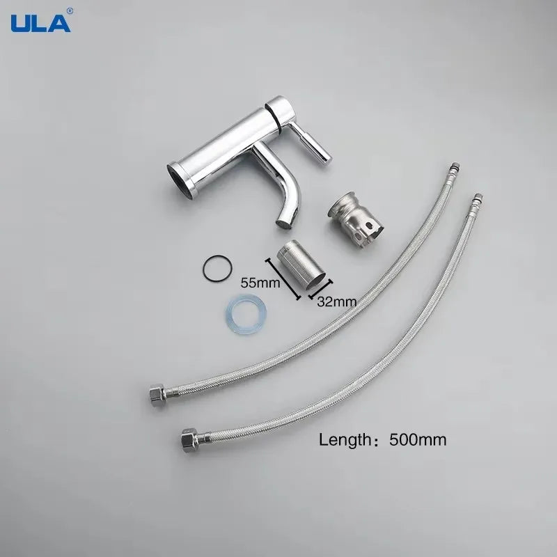 Black Basin Faucet Stainless Steel Bathroom Sink Faucet Washbasin Tap Hot Cold Water Sink Mixer Bathroom Crane Tap