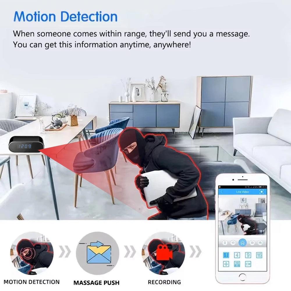 New 4KHD Mini WiFi Camera for Improved Clarity, Infrared Night Vision, Remote Viewing, Motion Detection, Wireless Mini Camera