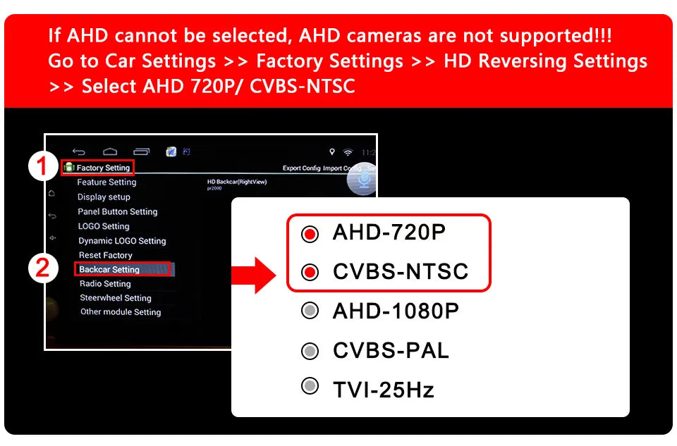 SMARTOUR 4K CVBS AHD 1080P Vehicle Rear View Camera Car Reverse Night Vision Waterproof For AHD Input Car Android Radio Screen