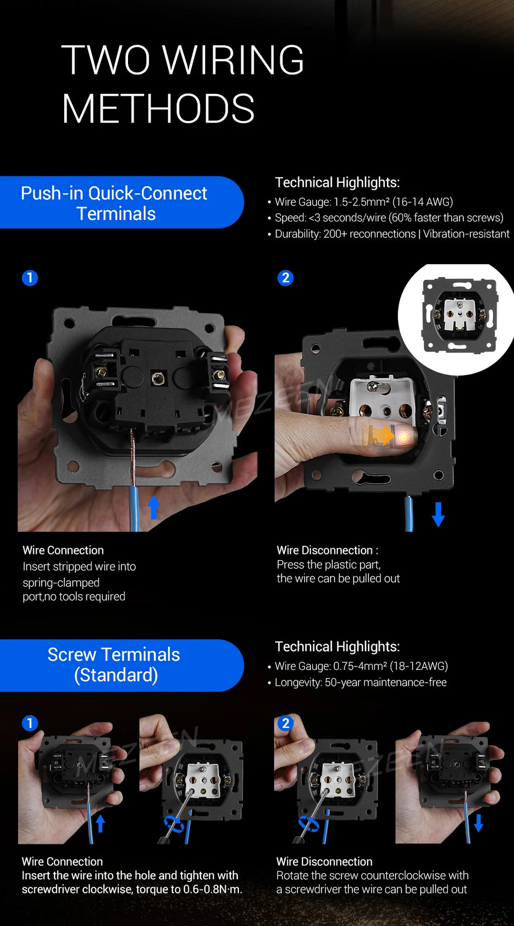 Factory Direct Selling High Quality EU Standard 10 /16Amp Electric Luxury Tempered Glass Light Wall Switch and Socket