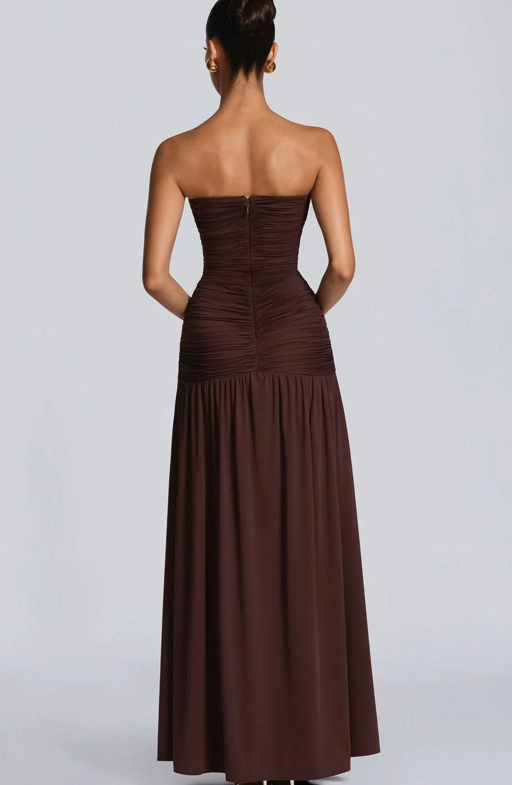 Elegant Lady Solid Maxi Dress Sleeveless Off Shoulder Deep V-neck High Split Pleated Satin Gown 2026 Women New Dinner Party Wear