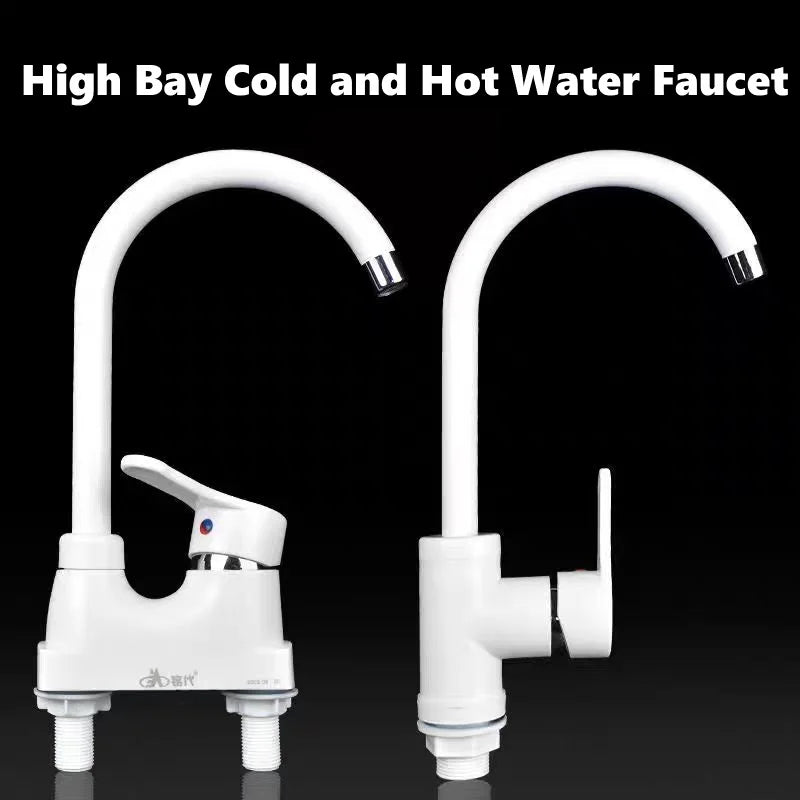 Modern Basin Sink Faucet Deck Mounted Bathroom Faucet Kitchen Faucets 1/2 '' Single Lever Handle Plastic Hot And Cold Mixer Tap