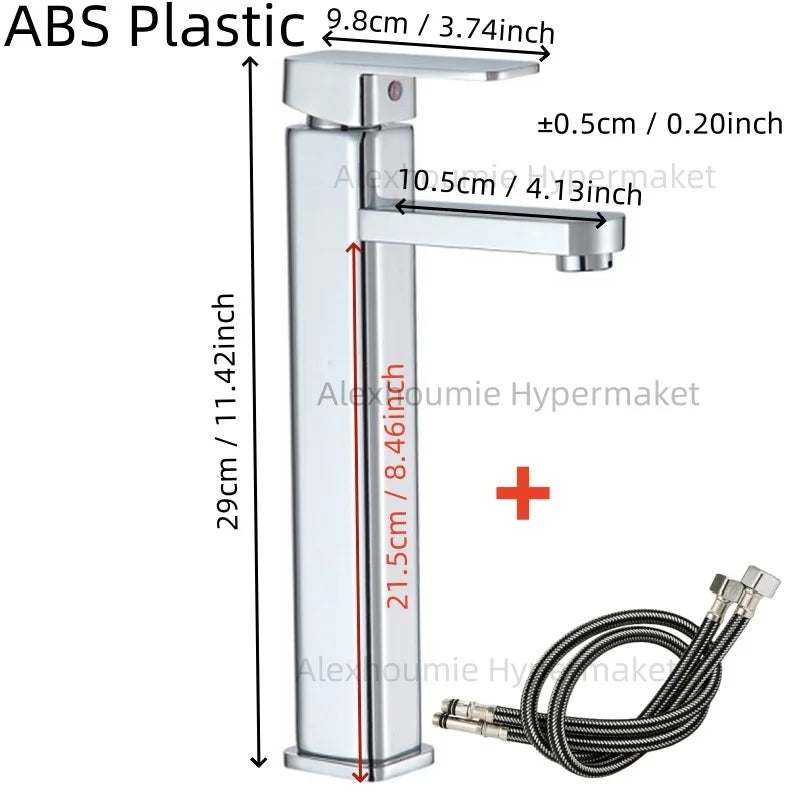 Basin Sink Bathroom Faucet Deck Mounted Hot Cold Water Basin Mixer Taps Black Lavatory Sink Tap 2024