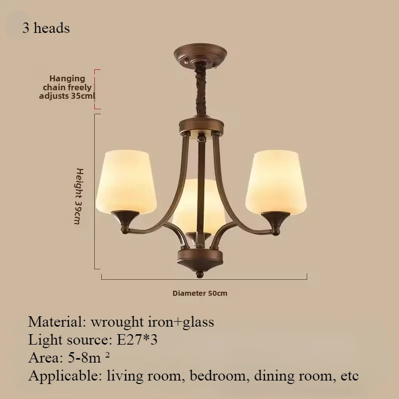 Antique chandeliers retro mid century modern lighting living room LED dining room hanging light indoor home decoration lighting