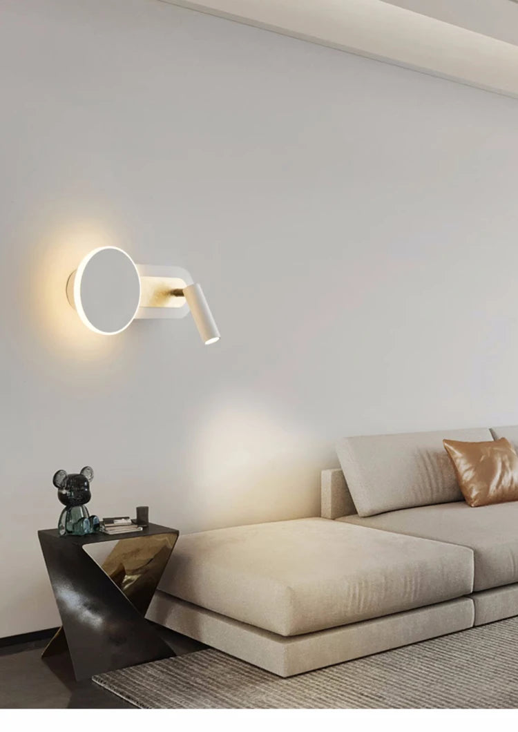 Modern LED Wall Light Living Room Bedroom Study Reading Wall Lamps Indoor With Switch Hotel Decorative Lighting Fixtures