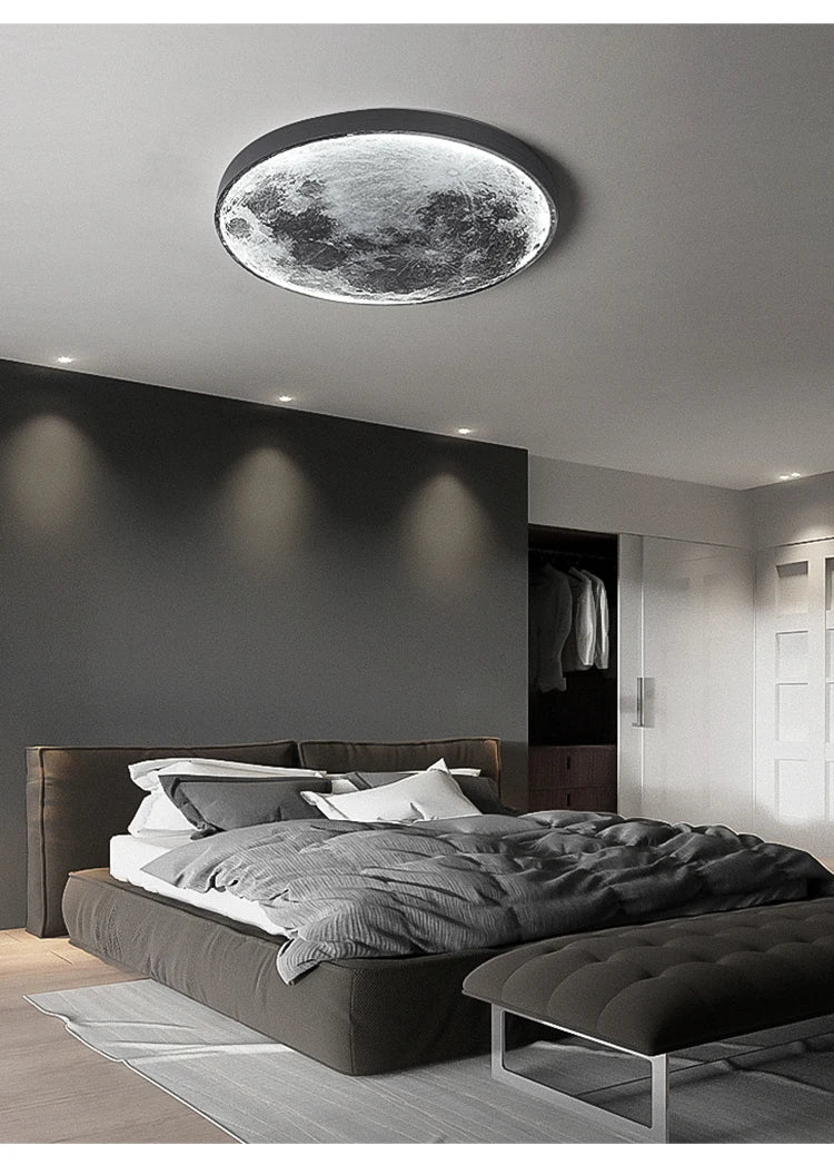 Modern Minimalist LED Moon Wall Lamp Indoor Lighting for Bedroom Background Wall Living ROOM Decorative Bedside Lights