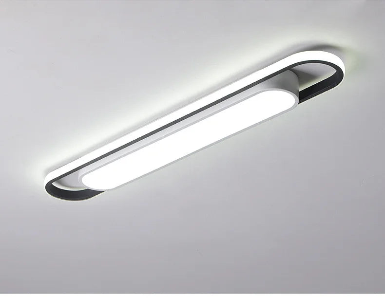 LED Modern Ceiling Light 220V Oval Strip Light Home Decor Corridor Light for Stairwells Balcony Living Room Lighting Fixture