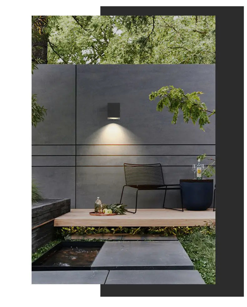 Tuya Smart LED Wall Light Up and Down RGB CCT Outdoor Bluetooth/WIFI APP Control GU10 Bulb Exterior Garden Porch Sconces Lamp