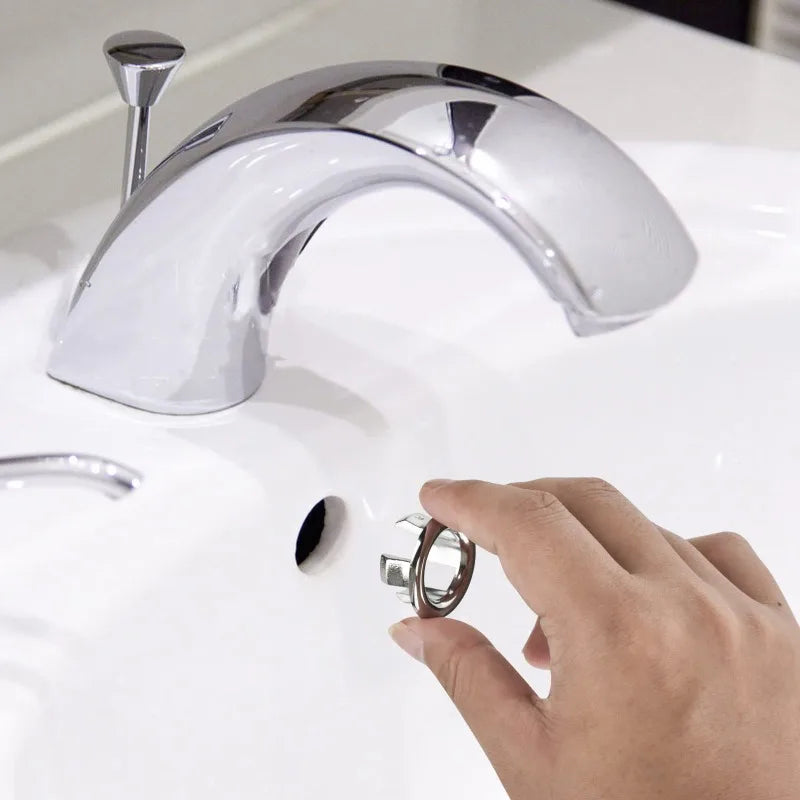 20/1pcs Wash Basin Plastic Overflow Rings Electroplated Sink Protector Scratch Universal 22-24mm Installation Bath Accessory