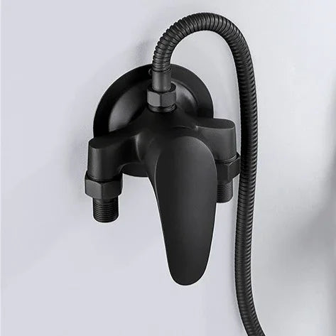 Cold Hot Mixer Tap Bathroom Faucets Black Shower Faucet Shower Head Set Household Wall Mounted Shower Mixer Valve Switch