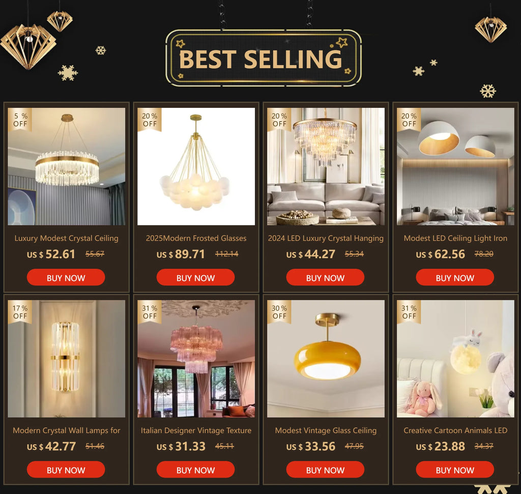 Modern Luxury Led Lights Clear Crystal Chandeliers for Living Room Villa Bedroom Dining Room Art Home Decoration Pendant Lamps