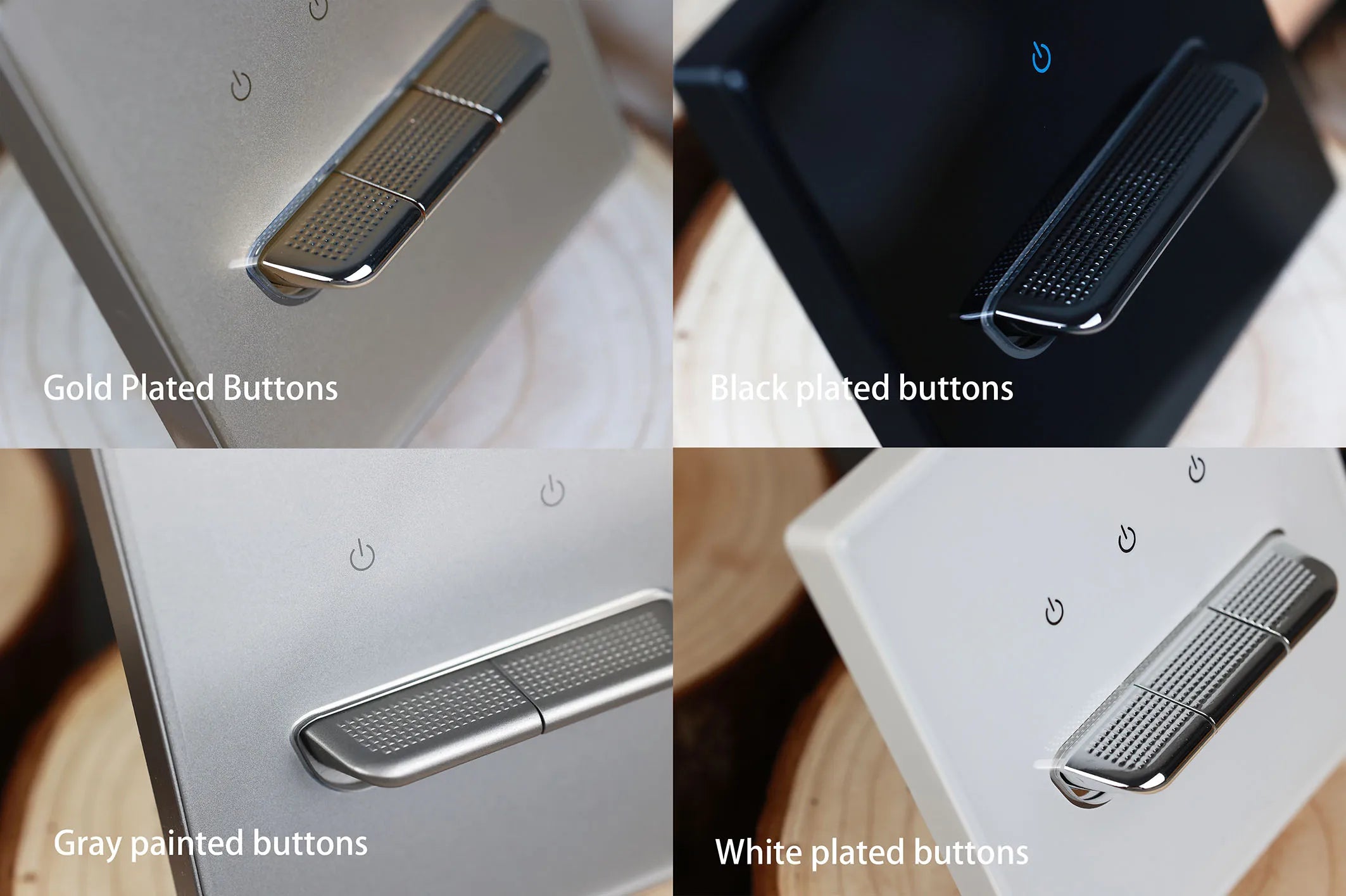 YINKA Crystal Tempered Glass Switch Panel LED Indicator 1 2 3 4 Gang/1 2 Way Self-reset Switch Button Light Switch Wall Switch