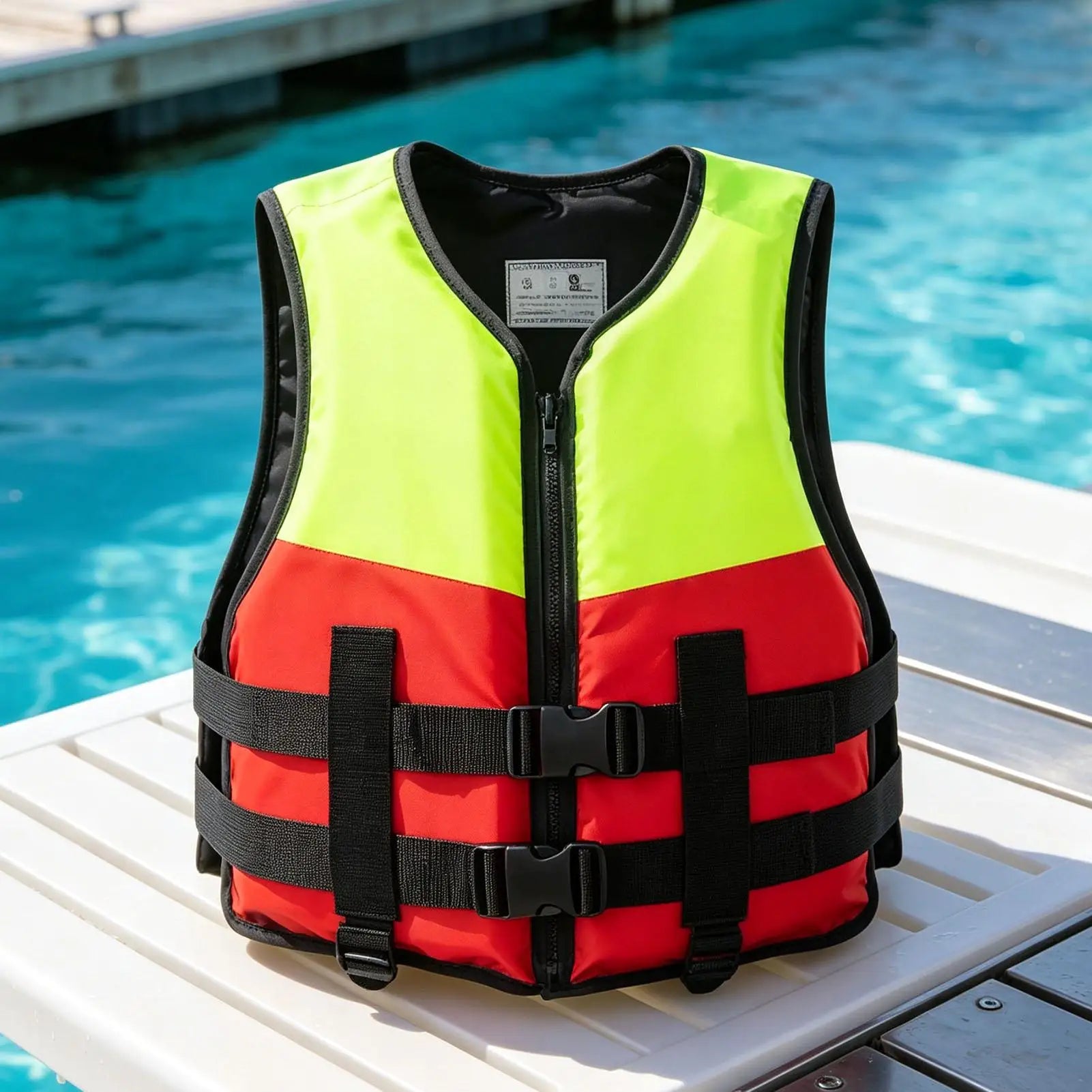 Swim Vests Quick-Dry Buoyancy Aid With Zipper Swim Trainer Vest For Boating Fishing Surfing Kayak Rowing Water Sports River Lake