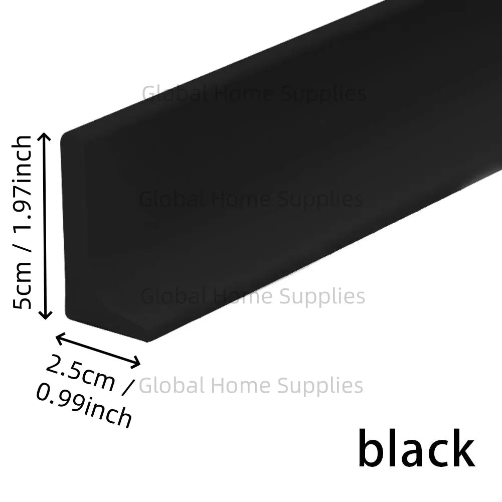 Shower Threshold Water Guard Dam Bottom Seal for Bathroom Glass Shower Door Strip Dry and Wet Separation Caulk Seal Edge Tape