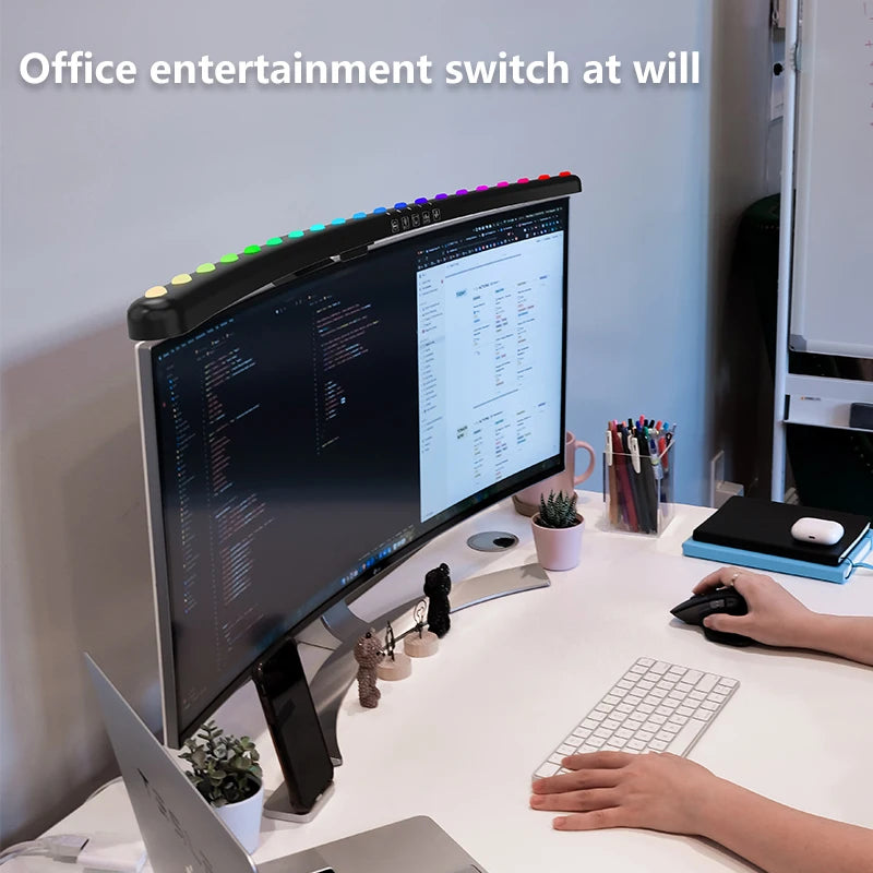 Smart RGB Monitor Light Bar Led Lights Wifi Dimmable Setup Gaming Room Decor Lightbar PC Screen Hanging Remote Control Desk Lamp