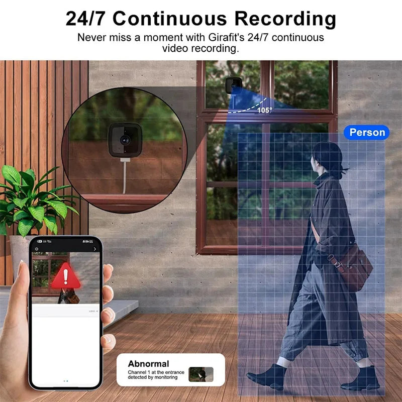 Safeview Window Camera, Smart Window Security Camera with Night Vision & Motion Detection, Protect Your Home, Family Valuables