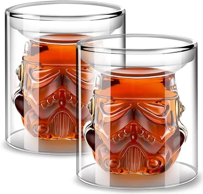 Glass Whiskey Decanter Transparent Creative Dispenser Flask Carafe for Wine Scotch Bourbon Vodka Gift Package for Men