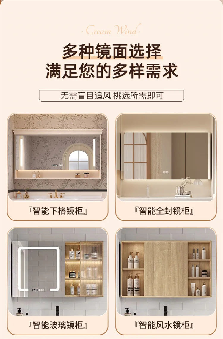 Storage Drawers Bathroom Cabinet Interior Dividers Mirror White Bathroom Cabinet Shelving Modern Badkamer Meubel Accessories