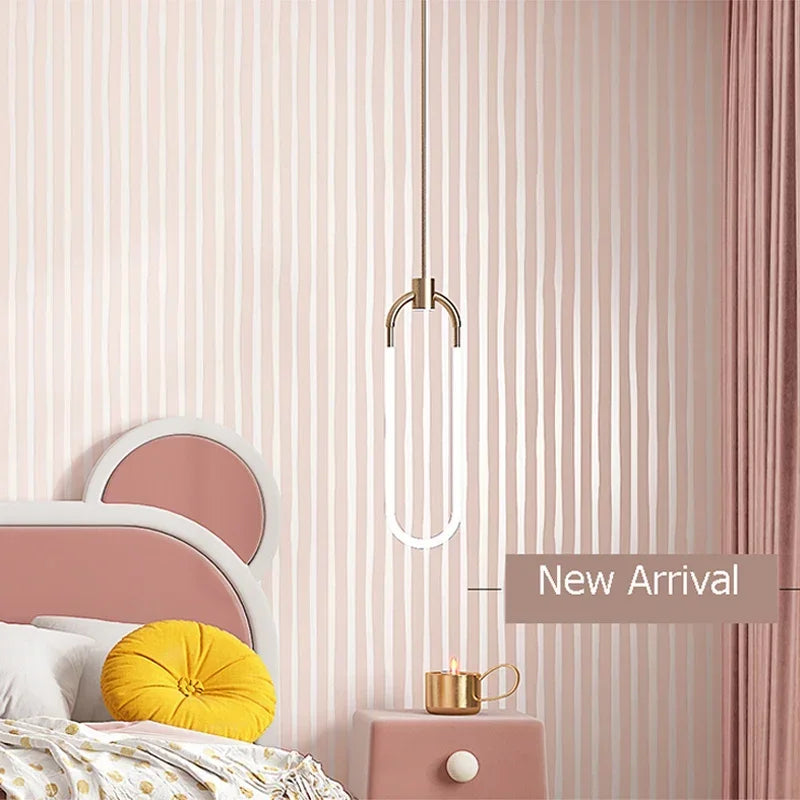 Modern Vertical Stripe Wallpaper Pink Blue Striped Living Room Decor TV Wallpapers 3d Elegant Home Decoration Wall Papers