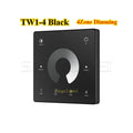 Wall Touch Panel TW1-4/TW2-4/TW4-4/TW5-4 2.4G RF 4 Zone Dimmer Switch Controller for Single Color/RGB RGBW/RGBCCT LEDStrip Light