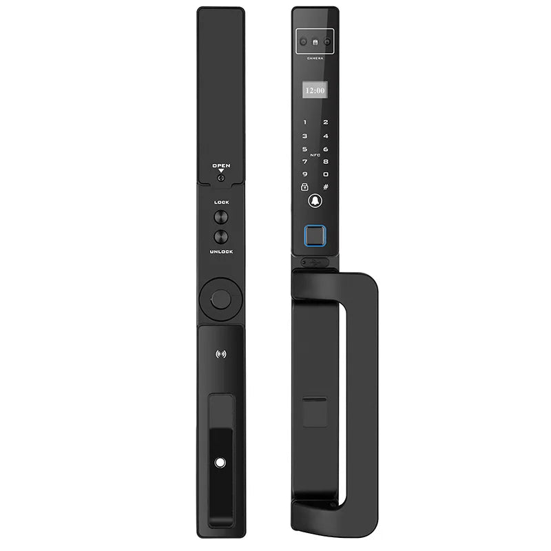 Automatic Password Fingerprint Facial Recognition Smart Lock Broken Bridge Aluminum Fingerprint Lock Sliding Door Password Lock