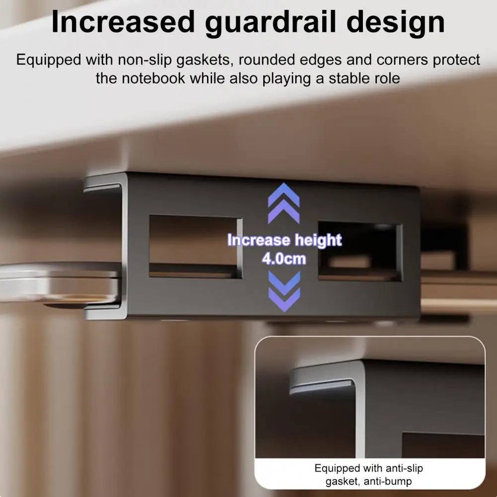 3Pcs Under Desk Laptop Storage Mount Ergonomic Laptop Holder Versatile Notebook Stand Multi-functional Portable Laptop Bracket