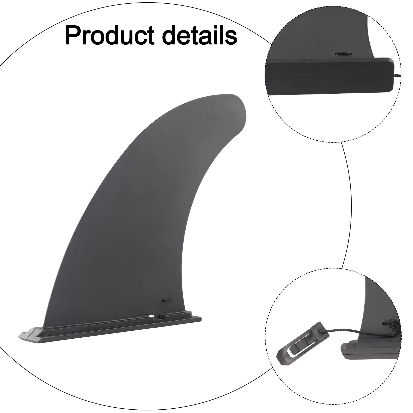 Surf Water Wave Fin 9 Inch for Stand Up Paddle Board and Surfboard Easy Mount Installation Perfect for Beginners
