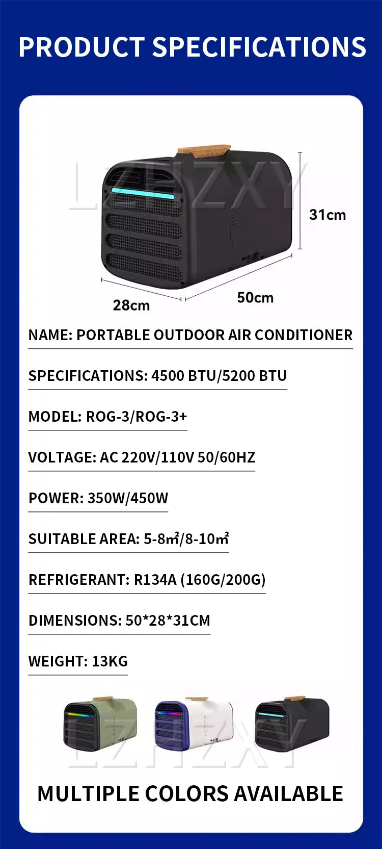 12V/24V Portable Car Air Conditioner for Outdoor Camping Compact Compressor-Integrated Portable Car Cooler No Installation Requi