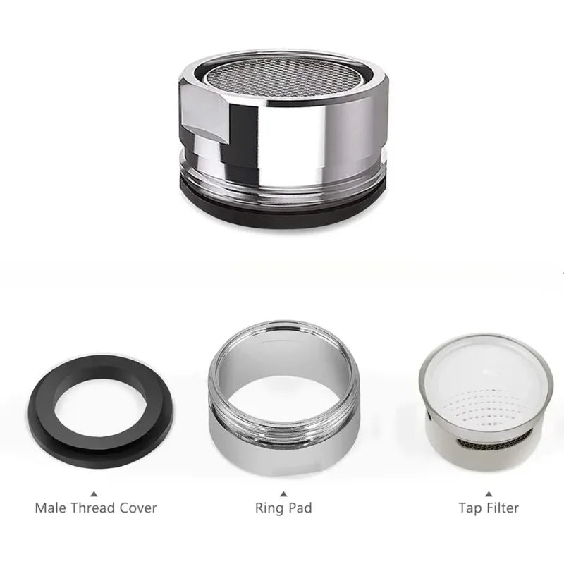 3PCS Brass Water Saving Faucet Tap Aerator M24 Thread Bathroom Faucet Bubbler Stainless Steel Replaceable Filter Mixed Nozzle