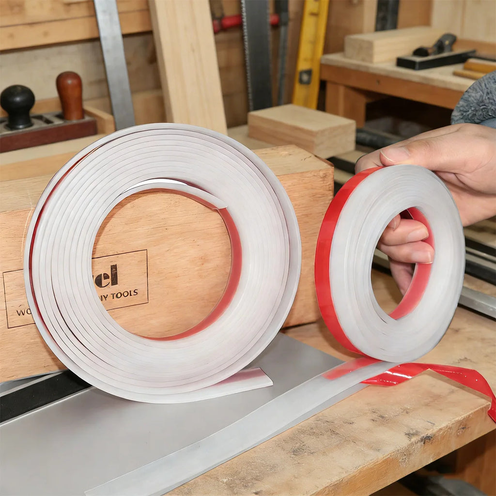 Splinter Guard Replacement Strip Fit for Track Saw Guide Rail, 2.5mm Thickness 21mm Wide Tape Strip Track Rail Saw Accessories