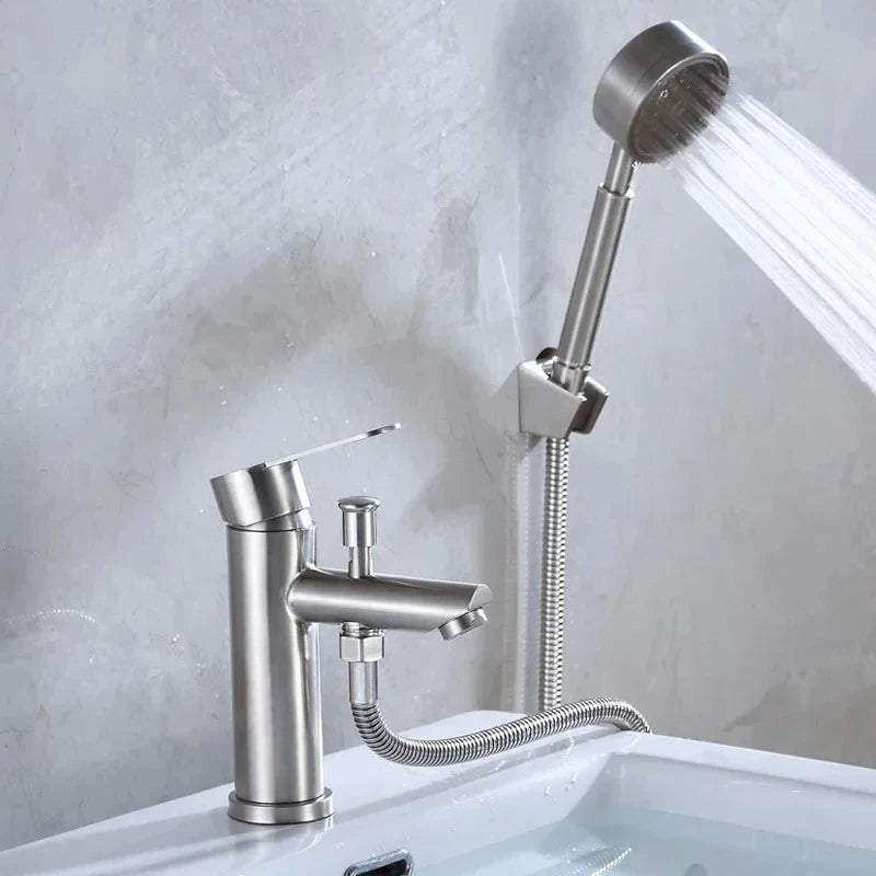 Stainless Steel Multifunctional Shower Mixer Faucet - Deck Mounted Household Sink Tap with Hot and Cold Water for Washbasin