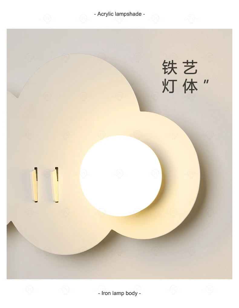 White wall lamp backlight 350 degree rotation adjustable wall lamp hotel bedroom bedside study reading desk lamp with switch