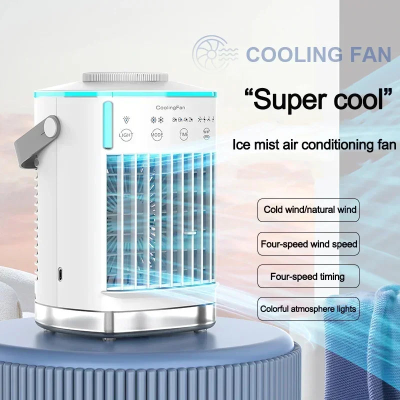 Desktop Air Conditioner Fan Small Air Cooling Machine Small Air Conditioner Household Water Cooling Summer Dormitory Artifac Car