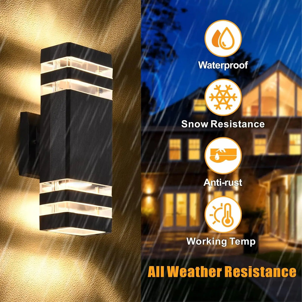 Outdoor LED Wall Lights  Replaceable Light Bulb E27 Waterproof Wall Lamp for Modern Home Interior Stairs Lighting Decoration