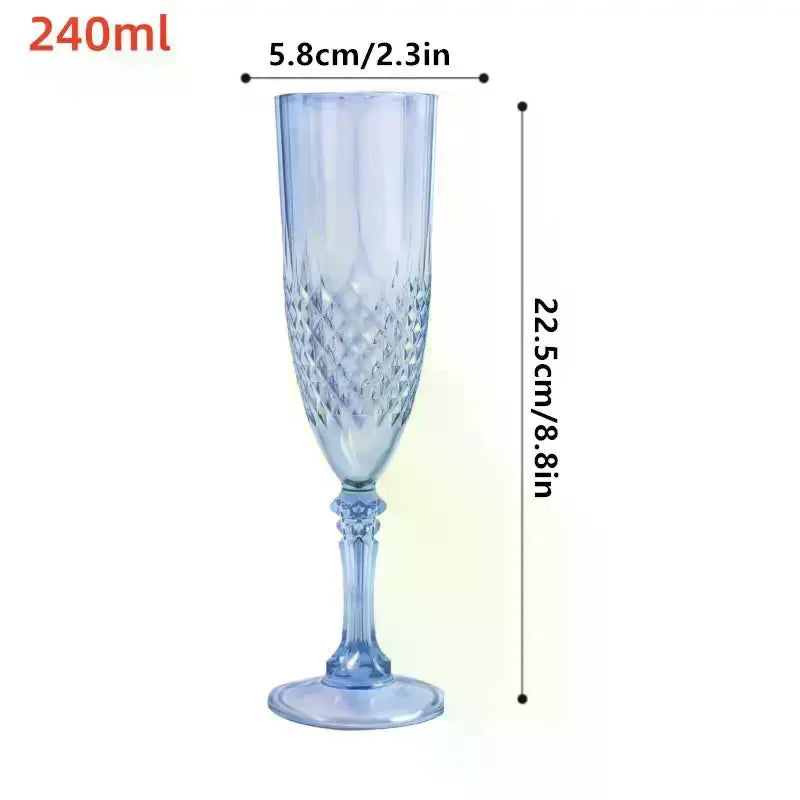 1 Pcs Champagne Goblet High Legged Wine Glasses Cocktail Red Wine Brandy Glasses Drinkware Party Bar Wedding Gift Transparent