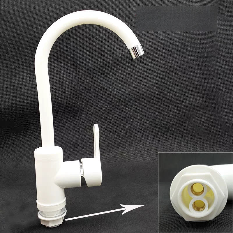 Modern Basin Sink Faucet Deck Mounted Bathroom Faucet Kitchen Faucets 1/2 '' Single Lever Handle Plastic Hot And Cold Mixer Tap