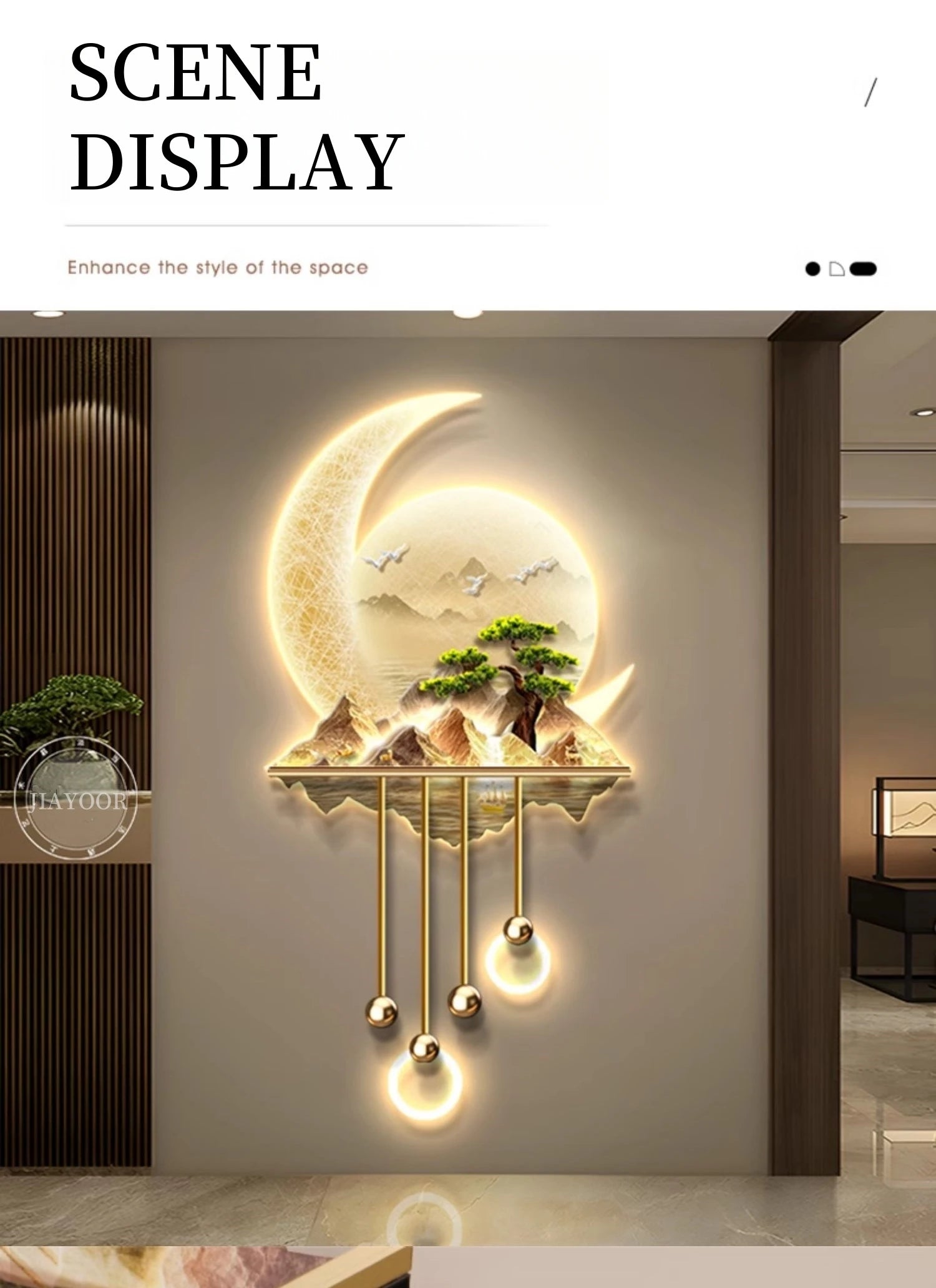 Modern Creative Entrance LED Mural Light For Corridor Living Room Dining Study Hanging Painting Lustre Home Decoration Wall Lamp