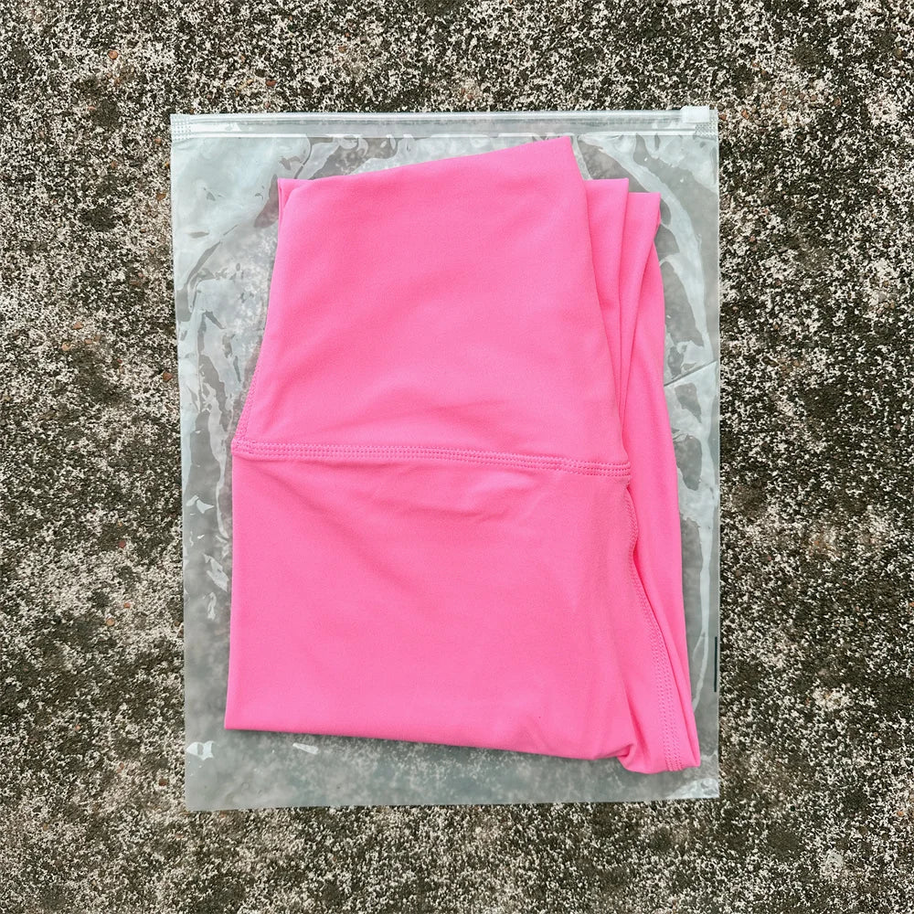 Solid Color High Waist Yoga Legging soft Back Waist Pocket Women Sport Pant Tight ButterAthletic Gym Comprehensive Training Jog