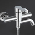 Bathroom Shower Faucets Stainless Steel Triple Bathtub Faucet Mixers Hot Cold Mixer Valve Nozzle Tap Wall Mounted Home Accessory