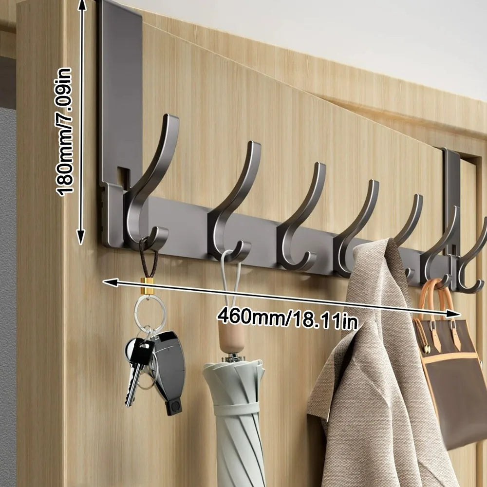 Door Behind Hook Storage Wall Hanging Clothes Hanger Coat Hook Punch-free Hanger Bedroom  Kitchen Organizer Quick Installation