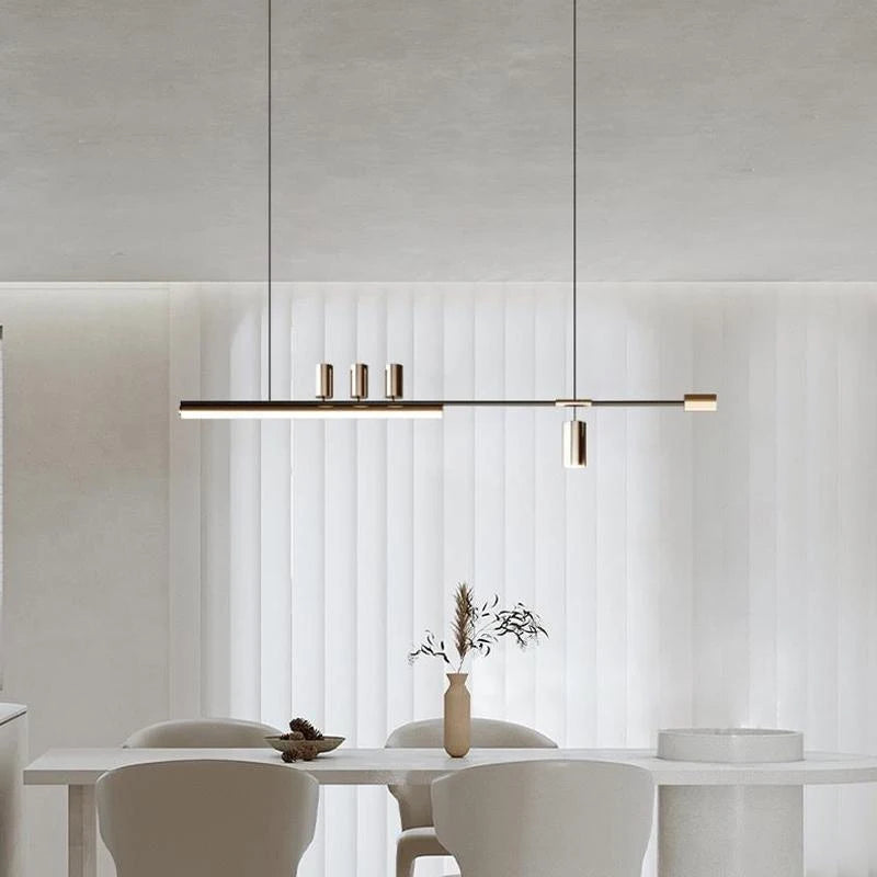 Minimalist Restaurant Chandelier Modern Light Luxury Simple Nordic Bar Table Spotlight Designer Creative Straight Strip Lights