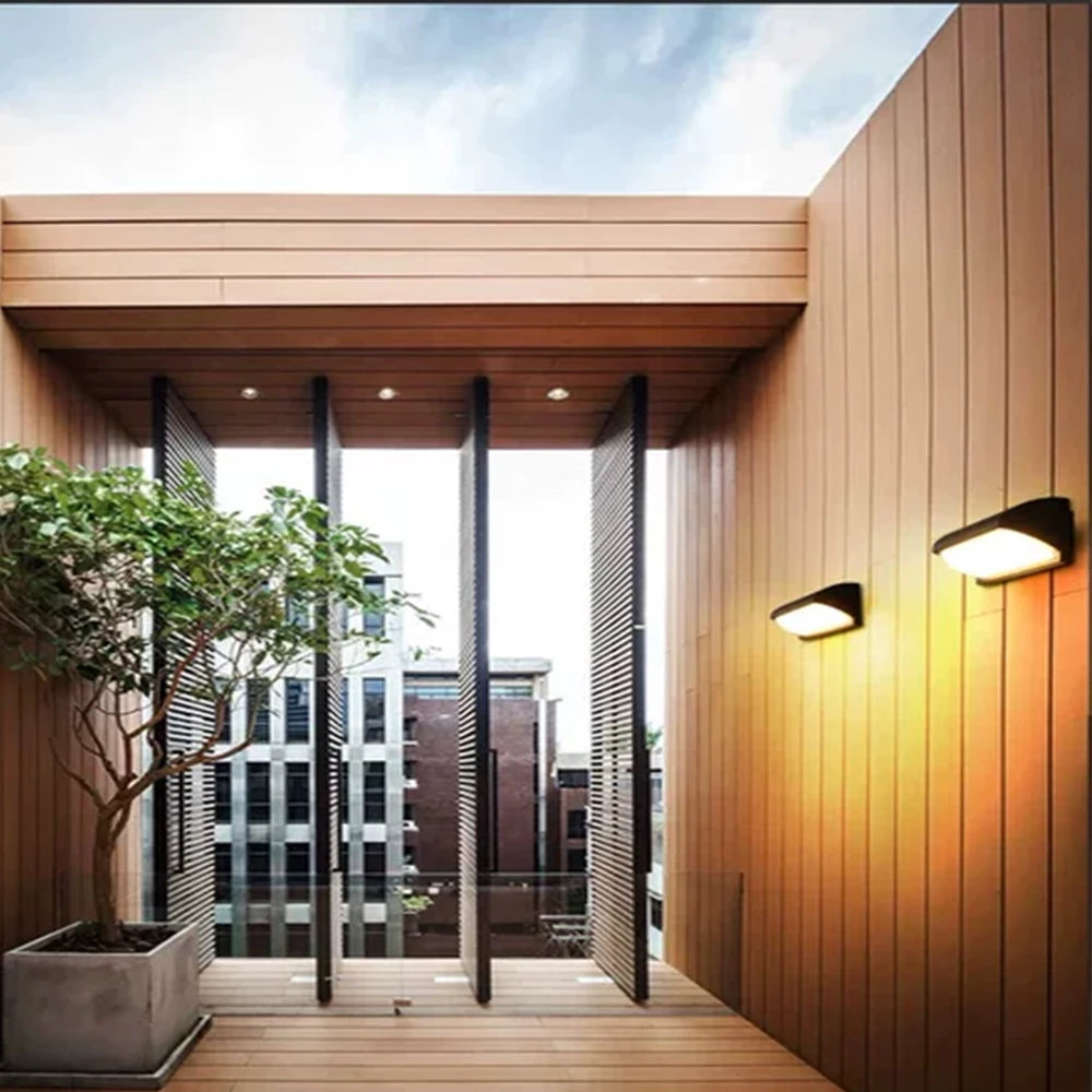 Modern Outdoor LED Wall Light Waterproof 110V 220V Exterior Wall Light For Porch Garage Garden Courtyard Villa Indoor Wall Lamp