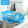 Dish Drying Kitchen Utensils Drainer Rack with Drain Board Countertop Dinnerware Plates Bowls Chopsticks Spoons Organizer