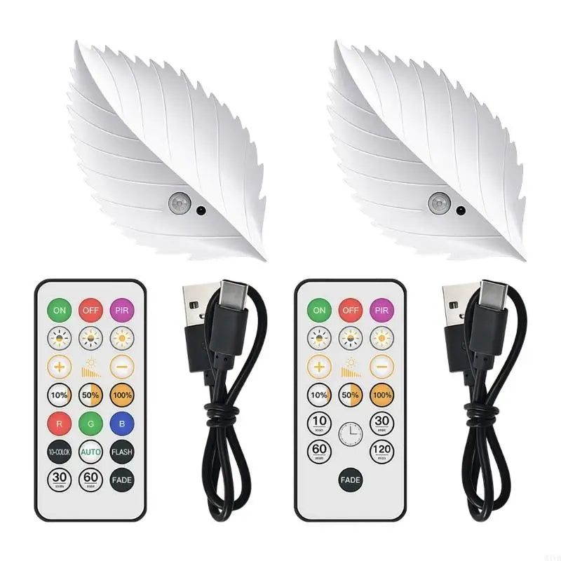 Remote Control LED Night Light Unique Wall Light With Adjustable Brightness for Modern Home Decoration M4YD