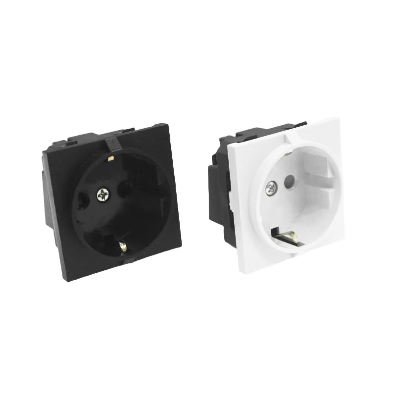 EU socket schuko black eu socket 16a power extension wall socket european germany korean European standard power socket E-08 4.8