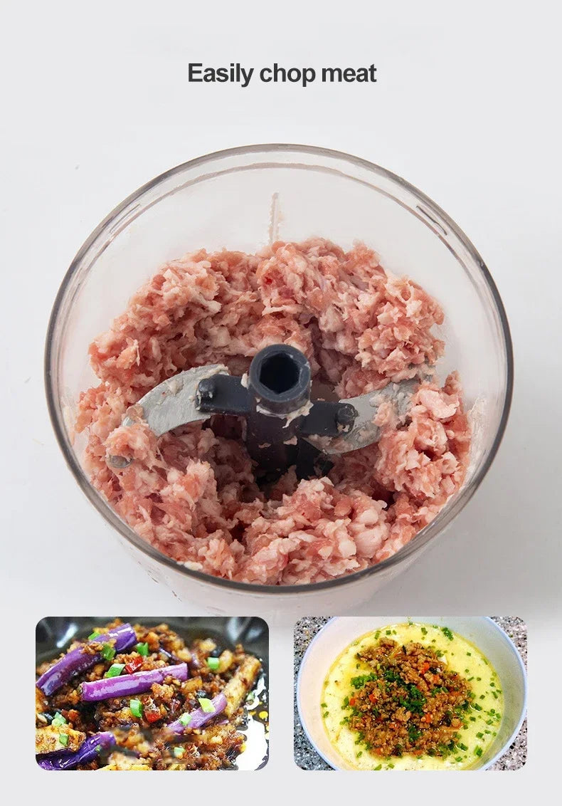 500/900ML Manual Meat Grinder Garlic Chopper Multifunction Vegetable Cutter Chopper Garlic Crusher Kitchen Gadgets