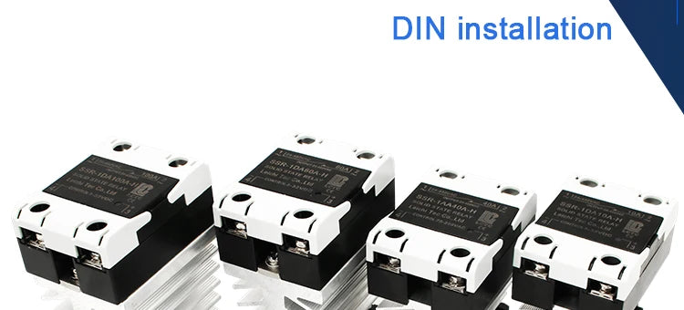 SSR Solid State Relay 24-480VAC Heat Sink Single Phase DIN Rail Mounted 10A 25A 40A 60A 80A 100A 120A DA AA DD Zero Crossing